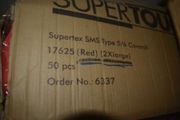 *Box of Red Coveralls Size: 2XL