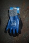 *10x Packs of Latex Water Repellent Gloves Size: L