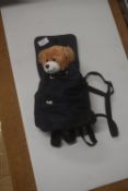 *Small Denim Backpack with Teddy Bear