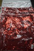 *12x Red/White Glitter Sequin Cushions Suitable fo