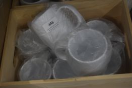 *8x White Plastic Mugs