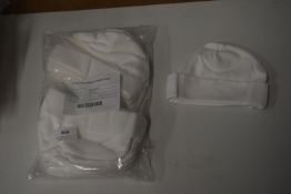 *~12x White Baby Beanies Size: 3-6 months