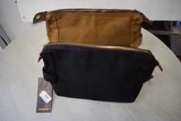 *2x Quadra Waxed Canvas Toiletry Bags