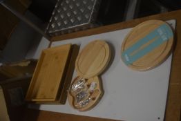 *Serving Tray, Chopping Boards, and a Cheeseboard with 4 Cheese Knives