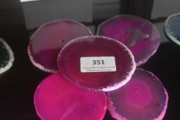 *9x Pink Gem Coasters
