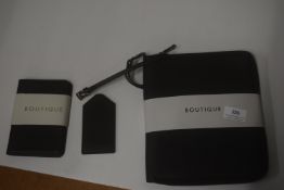 *Boutique Black Travel Documents Wallet, Travel Purse, and Luggage Tag