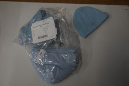 *~12x Light Blue Baby Beanies Size: 3-6 months