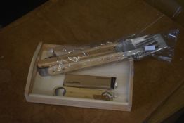 *BBQ Toolset, Bamboo Bottle Opener, and a Pine Tray