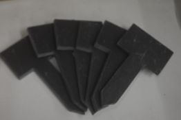 *12x Slate Square Garden Pegs