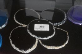 *9x Black Gem Coasters