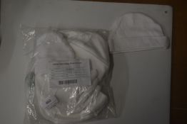 *~12x White Baby Beanies Size: 0-3 months
