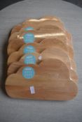 *6x Cloud Shaped Wooden Chopping Boards