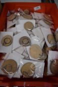 *Quantity of Assorted Wooden Keychains Suitable for Engraving