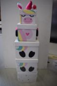 *3x Set of Unicorn Graduated Boxes