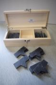 *Wooden Box Containing 30x Slate Catering Markers