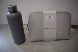 *Boutique Grey Makeup/Toiletry Bag, and Grey Thermos Flask