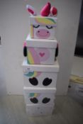 *3x Set of Unicorn Graduated Boxes