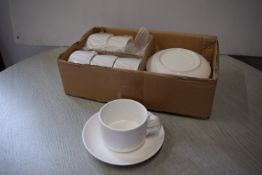 *6pc White Cup & Saucer Set