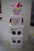 *3x Set of Unicorn Graduated Boxes