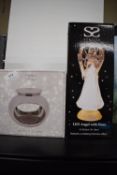 *Round Chrome Wax Melt & Oil Warmer, and a LED Light Up Angel