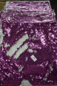 *12x Purple/White Glitter Sequin Cushions Suitable