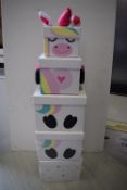 *3x Set of Unicorn Graduated Boxes