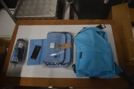 *Light Blue Backpack with Lunchbox and Water Bottle