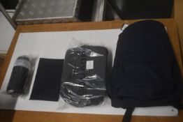*Navy Backpack with Lunchbox and Water Bottle