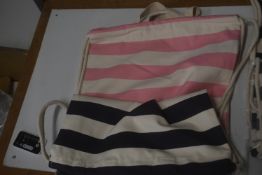 *1x Grey & 1x Pink Nautical Drawstring Bag