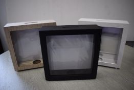 *Set of 3 Wooden Square Moneyboxes