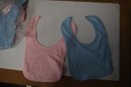 *10x Assorted Pink and Blue Popper Fastening Baby Bibs