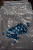 *12x Blue/White Glitter Sequin Cushions Suitable f