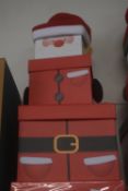 *3x Assorted Set of Christmas Graduated Boxes