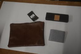 *Men’s Tan Leather Effect Bag, Wallet, and a Pen