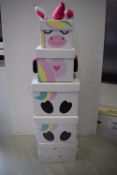 *3x Set of Unicorn Graduated Boxes