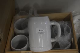 *5x White Pottery Tankards