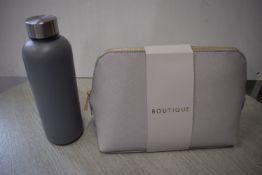 *Boutique Grey Makeup/Toiletry Bag, and Grey Thermos Flask