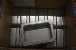 *12x Silver Oblong Container with Window Lid