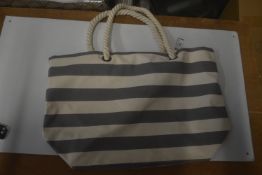 *1x Navy & 1x Grey Nautical Beach Bags