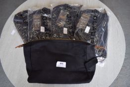*5x Quadra Black Toiletry Bags