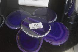 *9x Amethyst Gem Coasters
