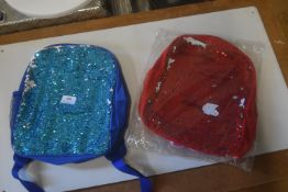 *6x Glitter Sequin Backpacks