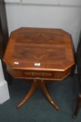 Small Octagonal Occasional Table with Drawer