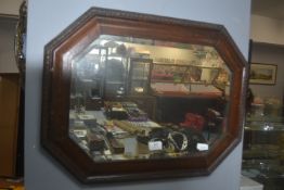 1930’s Oak Framed Bevelled Edge Mirror