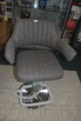 *Bayside Grey Gas-Lift Barstool