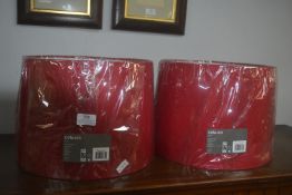 2x Burgundy Lampshades