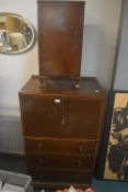 1950’s Three Drawer Cabinet and a Bedside cabinet