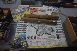 Vintage Ephemera Including Gran Prix Racing Chart, Aircraft & Motoring Catalogues, etc.