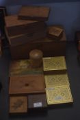 Assorted Wooden Boxes and Cigar Boxes