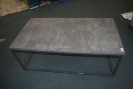 *Grey Granite Effect Metal Framed Coffee Table